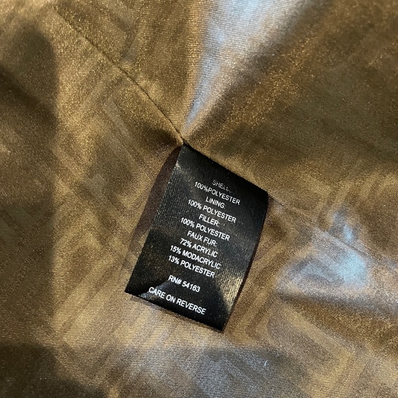 Ivanka Trump Brown Polyester Faux Fur Hood Zip Quilted Hooded Jacket Coat - Picture 13 of 16